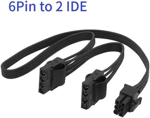 Main image of For G-450 G-550 G-650 G-750 PCIe 6 pins to Peripheral 4 Pin SATA PCI-E 8 Pin to 2 port 6+2 Pin 8Pin Power Supply cable(6Pin to 2 IDE)