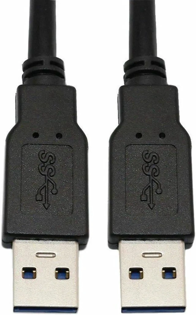 Alt view image 4 of 4 - USB 3.0 Cable Male to Male USB to USB Cable SuperSpeed Black 3 Feet