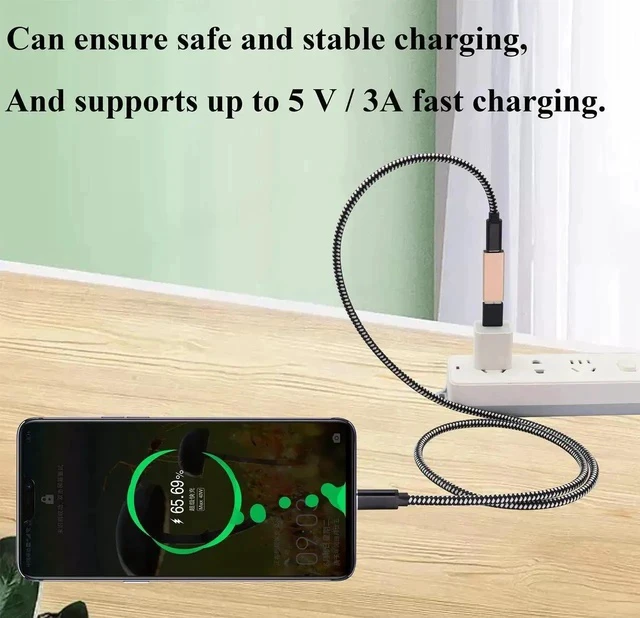 Alt view image 7 of 7 - USB 3.0 to Type C Adapter Female USB Type C to Male USB 3.0 A Converter for USB Port PC,Laptops,Power Banks,Chargers and Type-C Port U-Disk,Smart Phone,Data Cable Etc(Champagne Gold-2 Pack)