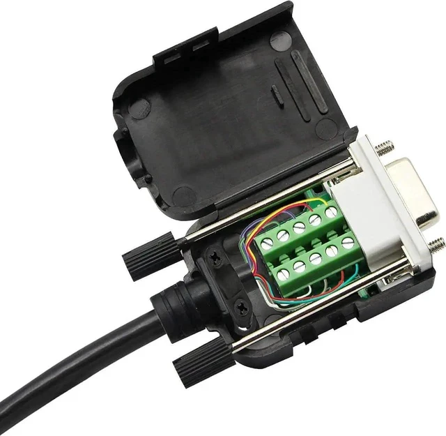 Alt view image 4 of 7 - DB9 Connector Adapter RS232 Serial Port D-SUB Adapter Plate Breakout Board Solder-Free (1-Pair Male+Female with Screwdriver, White Rubber Core)