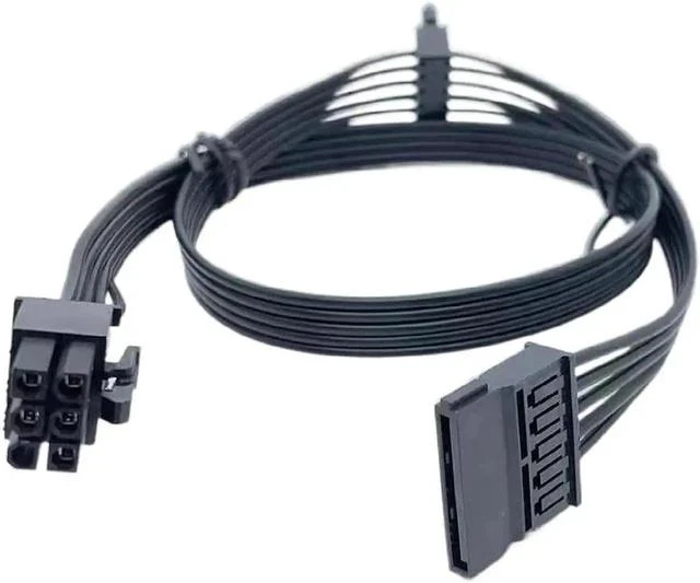 Main image of For Seasonic FOCUS PLUS Gold FX Peripheral 4 Pin SATA IDE PCIe CPU Main Power ATX 24 Pin GPU VGA Card Power Supply Mining Cable(6pin to 2 SATA)