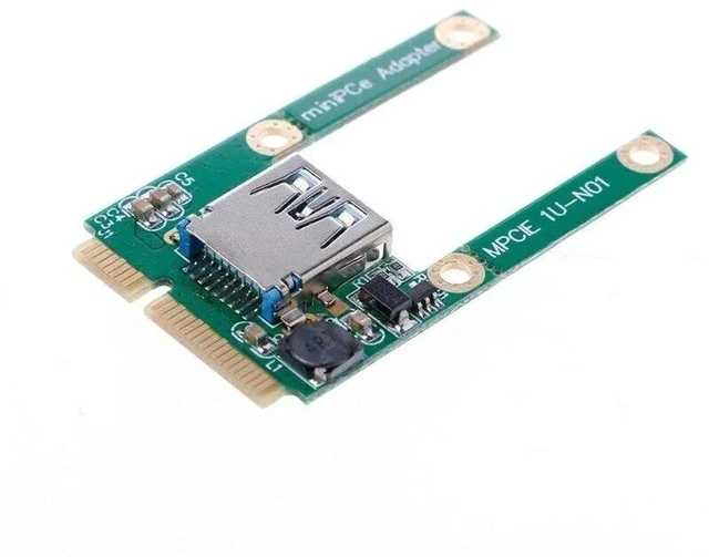 Alt view image 2 of 2 - Mini PCI-E Card Slot Expansion to USB 2.0 Interface Adapter Riser