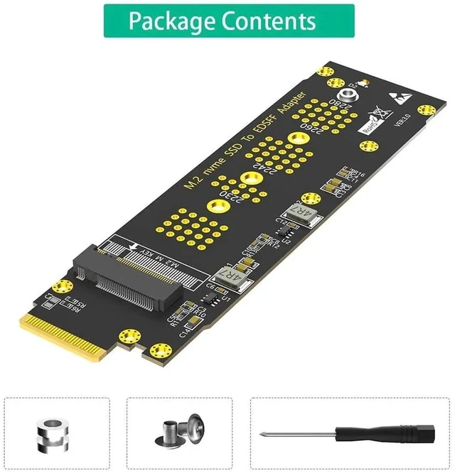 Alt view image 2 of 7 - New Version U.2 SFF-8639 to NVMe Ruler 1U GEN-Z EDSFF Short SSD E1.S Adapter