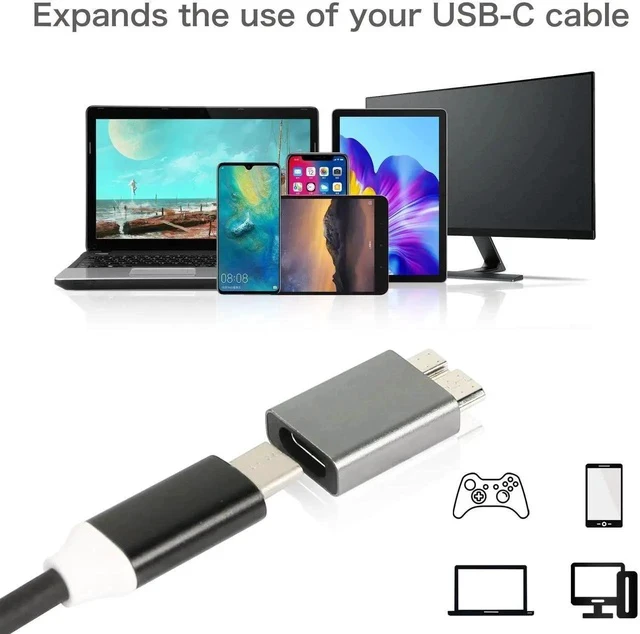Alt view image 7 of 7 - USB C to Micro B Adapter, 5Gbps Fast Data Transfer, Universal Compatibility, Plug and Play, Small and Light