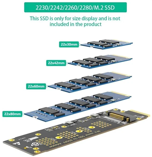 Alt view image 7 of 7 - New Version U.2 SFF-8639 to NVMe Ruler 1U GEN-Z EDSFF Short SSD E1.S Adapter