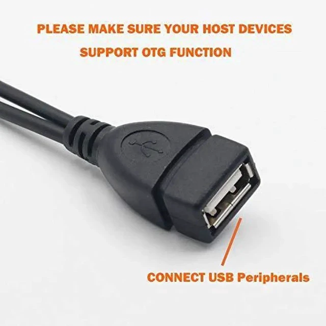 Alt view image 5 of 5 - 2-in-1 Micro USB to USB Adapter (OTG Cable + Power Cable) for Fire Stick, PlayStation Classic and More - 2 Pack