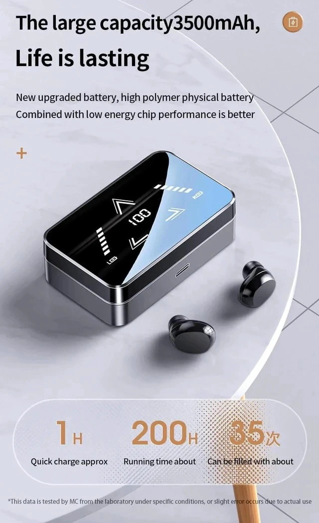 Alt view image 3 of 5 - Gemdeck Wireless Headphones Wireless Earbuds Bluetooth 5.2 Earphones Headset