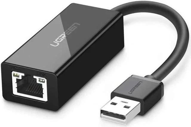 Main image of UGREEN Ethernet Adapter USB 2.0 to 10/100 Network RJ45 Lan Wired Adapter for Nintendo Switch, Wii, Wii U, Macbook, Chromebook, Windows 10, 8.1, Mac OS, Surface Pro, Linux ASIX AX88772 Chipset (Black)