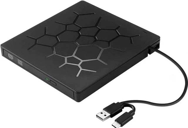 Alt view image 3 of 7 - 7 -in-1 External CD Drive USB 3.0 Portable CD DVD +/-RW Drive DVD/CD ROM Rewriter Burner Writer with 4 USB Ports and 2 SD Card Slots Compatible with Laptop Desktop PC Windows Mac Pro MacBook