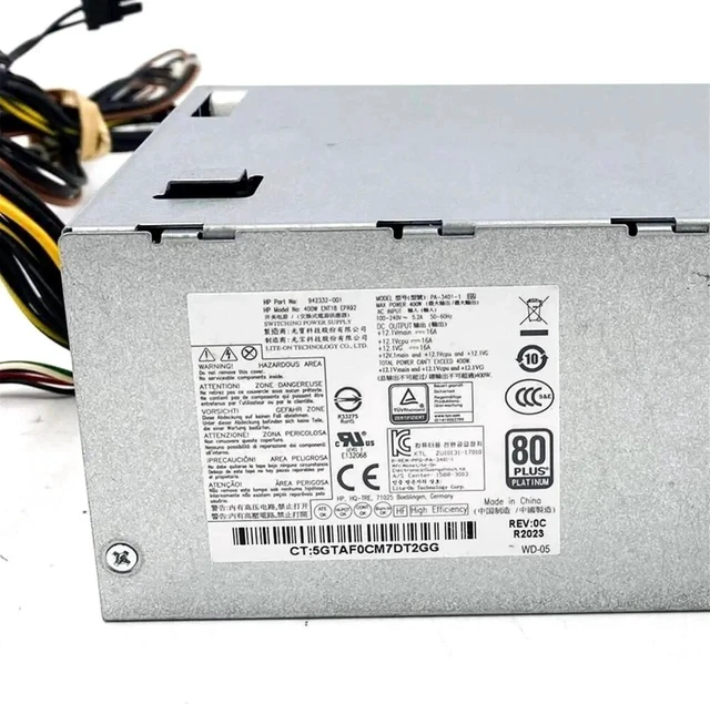 Alt view image 3 of 5 - 942332-001 For 86 89 280 480 400 600 800 G3 G4 G5 400W Power Supply PA-3401-1HA PA-3401-1 PCG007