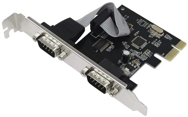 Alt view image 2 of 4 - PCIe Serial Expansion Card, 2 Port PCI Express 1.0 x 1 to Industrial DB9 COM RS232 Converter Adapter Controller for Desktop PC (Will Also Work on PCI-E x4, x8, x16 Slot)