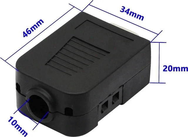 Alt view image 6 of 7 - DB9 Connector Adapter RS232 Serial Port D-SUB Adapter Plate Breakout Board Solder-Free (1-Pair Male+Female with Screwdriver, Black Rubber Core, Long Bolts)