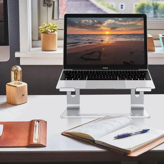 Alt view image 2 of 7 - Laptop Stand for Desk Detachable Laptop Riser Notebook Holder Stand Ergonomic Aluminum Laptop Mount Computer Stand Compatible with MacBook Air Pro XPS More 10-18 Laptops