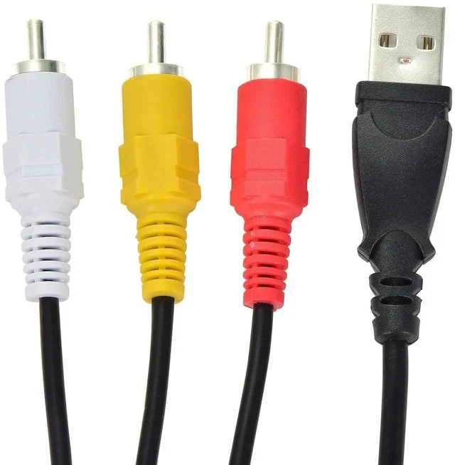 Alt view image 3 of 3 - USB to 3 RCA AV A/V TV Adapter Cord Cable forTV/Mac/PC/Video