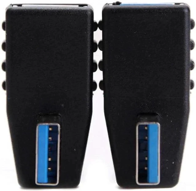 Alt view image 6 of 6 - USB 3.0 Adapter 90 Degree Male to Female Coupler Connector Plug Left Angle and Right Angle by BUCIER