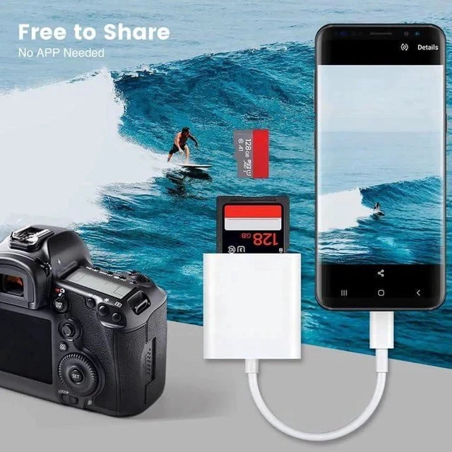 Alt view image 3 of 6 - USB C SD Card Reader Dongle(2in1)Type-C Multiport Micro SD TF Camera Memory Adapter C Flash Drive 3.0 Macbook Pro Compatible for Galaxy S22 S23 Ultra Google Apple IPhone15 Pro Max Plus IPad Pro Air