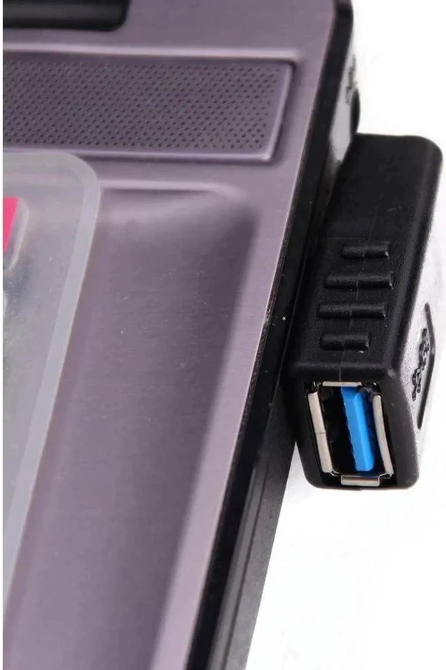 Alt view image 2 of 6 - USB 3.0 Adapter 90 Degree Male to Female Coupler Connector Plug Left Angle and Right Angle by BUCIER