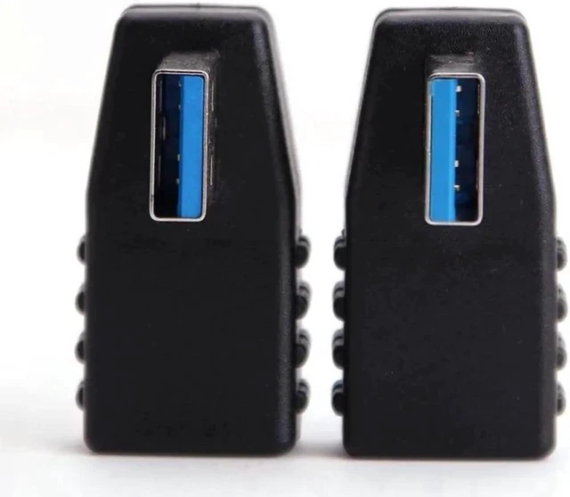 Alt view image 3 of 6 - USB 3.0 Adapter 90 Degree Male to Female Coupler Connector Plug Left Angle and Right Angle by BUCIER