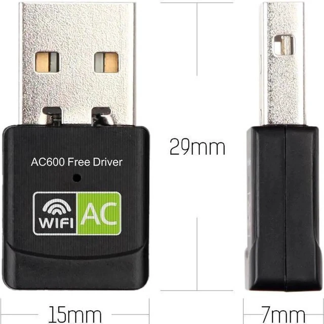 Alt view image 2 of 6 - 1pcs USB Wifi Adapter Wireless Network Card USB Wi fi Adapter AC 600Mbps Usb Ethernet Wifi Adapter Antena Wifi Usb NC4507AC