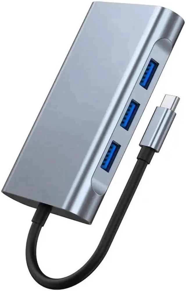 Alt view image 4 of 4 - 8in1 USB C To Lightning Cable Hub 5Gpbs High Speed 1000Mbps Ethernet Usb C Hub Dual HDTV 4K Adapter Splitter for Laptop