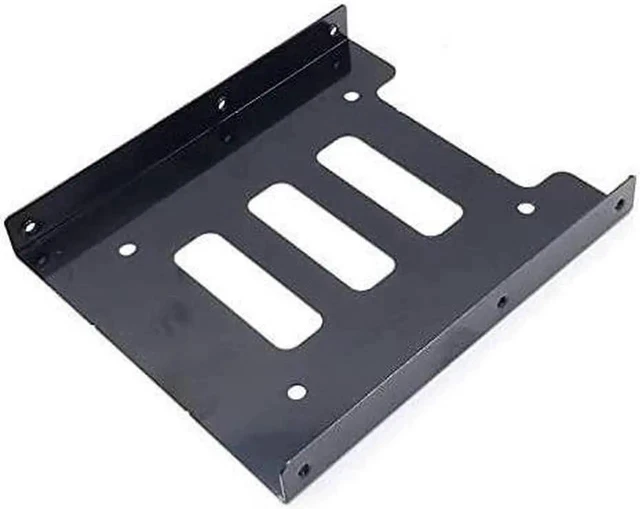 Alt view image 4 of 6 - 2.5 to 3.5 Inch Hard Disk Metal Bracket Adapter HDD Holder with IDE 4P Male to SATA 15 Pin Cable SATA 3.0 Cable for Desktop PCSSD Server (Yellow)