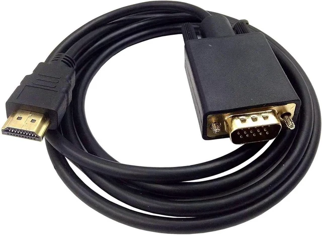 Alt view image 4 of 5 - HDMI to VGA Cable, 6ft/1.8m Gold-Plated 1080P HDMI Male to VGA Male Video Audio Converter Adapter Cord Support Notebook PC DVD Player Laptop TV Projector Etc