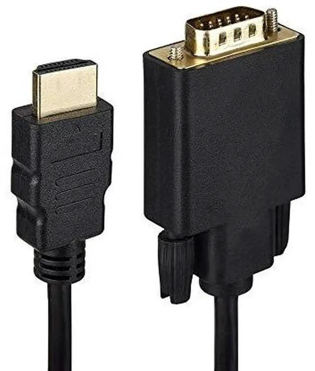 Alt view image 3 of 5 - HDMI to VGA Cable, 6ft/1.8m Gold-Plated 1080P HDMI Male to VGA Male Video Audio Converter Adapter Cord Support Notebook PC DVD Player Laptop TV Projector Etc