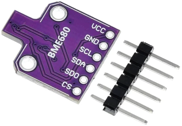 Alt view image 3 of 6 - BME680 Digital Temperature Humidity Sensor Module(Temperature/Humidity/Pressure/VOC Gas) 4 in 1 Sensor High Precision Environmental Monitoring Sensor with SPI IIC DC 5V