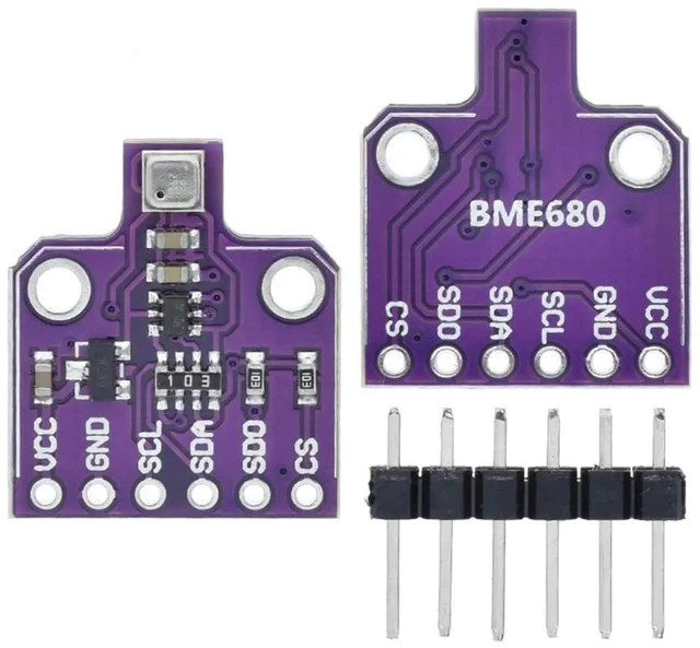 Alt view image 5 of 6 - BME680 Digital Temperature Humidity Sensor Module(Temperature/Humidity/Pressure/VOC Gas) 4 in 1 Sensor High Precision Environmental Monitoring Sensor with SPI IIC DC 5V