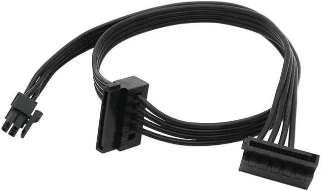 Main image of 1pc 45CM Mini 4 Pin To 2 Sata SSD Power Supply Cable for L-enovo M410 M610 M415 B250(about 45cm)