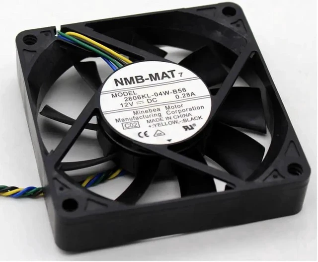 Alt view image 4 of 4 - 2806KL-04W-B56 7cm 7015 70x70x15mm 70mm fan 12V 0.28A 4 lines pwm computer chassis CPU cooling fan