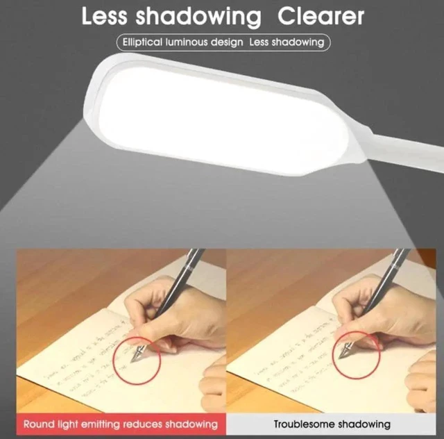 Alt view image 2 of 7 - Gemdeck Rechargeable Book Light Mini 7 LED Reading Light 3-Level Flexible Easy Clip Lamp Read Night Reading Lamp in Bed
