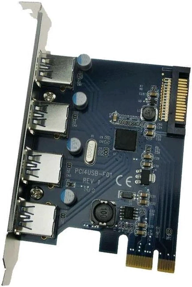 Alt view image 3 of 3 - FL1100 4x USB 3.0 PCI Express Card PCI-e USB3.0 Host Controller Adapter