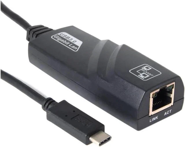 Alt view image 3 of 5 - USB-C Gigabit Lan Card USB 3.1 Network Adapter USB Type C to Ethernet External