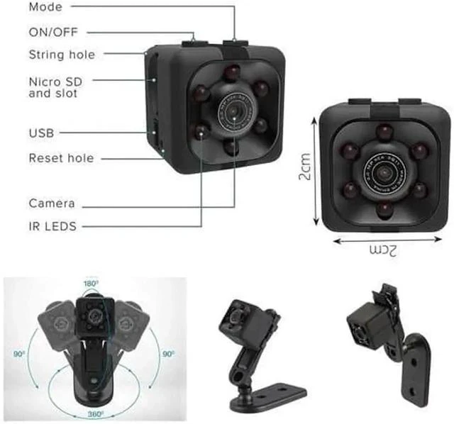 Main image of Mini Spy Hidden Camera with 32G TF Card HD 1080P Audio Video Recording Night Vision Motion Detection Surveillance Small Dog Camera Nanny Cam Baby Monitor Home Security Camera
