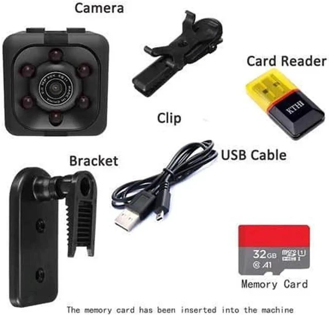 Alt view image 5 of 7 - Mini Spy Hidden Camera with 32G TF Card HD 1080P Audio Video Recording Night Vision Motion Detection Surveillance Small Dog Camera Nanny Cam Baby Monitor Home Security Camera