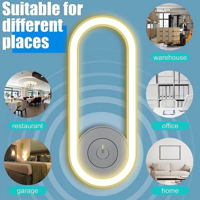 Alt view image 5 of 7 - Gemdeck 2 Pcs Ultrasonic Pest Repeller with Night Light, Indoor Pest Control Electronic Insect Pest Repellent