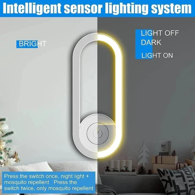 Alt view image 7 of 7 - Gemdeck 2 Pcs Ultrasonic Pest Repeller with Night Light, Indoor Pest Control Electronic Insect Pest Repellent