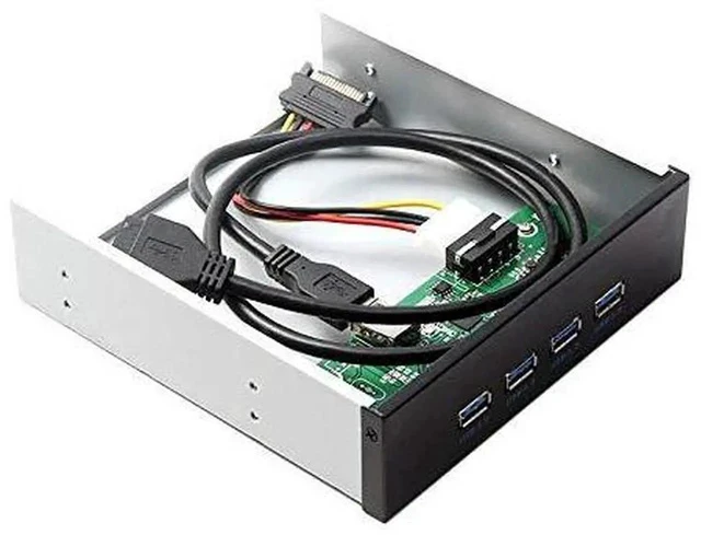 Alt view image 4 of 7 - USB 3.0 HUB 4 Ports HUB Front Panel to Motherboard 20Pin 19Pin Header Connector Cable Compatible for 5.25" CD-ROM Bay