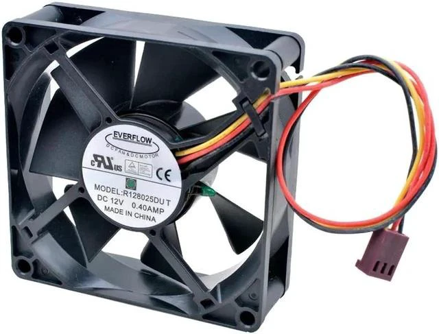 Main image of R128025DU T 8cm 80mm fan 80x80x25mm DC12V 0.40A 3 lines Resistance temperature controlled cooling fan for chassis power supply