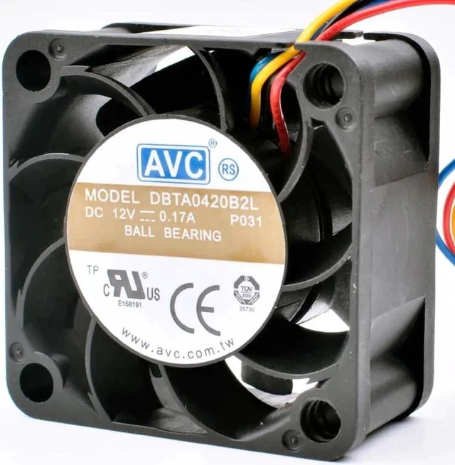 Alt view image 2 of 4 - DBTA0420B2L 4cm 40x40x20mm 4020 40mm fan 12V 0.17A 4lines Computer CPU small cooling fan