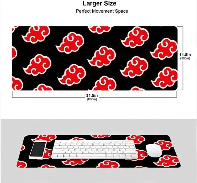 Alt view image 3 of 5 - Gaming Mouse Pad Large Mouse pad Smooth Surface Stitched Edges Ultra Thick Anti-Slip Rubber Base Soft Cloth for Gamer Office Home 31.5" x 11.8" x 0.12"
