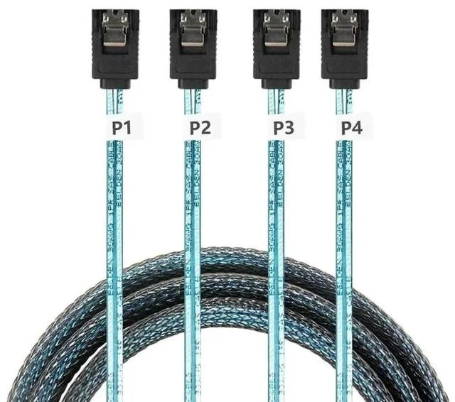 Main image of FOR Hard Drive Cable MINISAS 4-to-4 SATA 6G Data Cable 4 Pairs 4Sata Cable SAS to SATA 1M