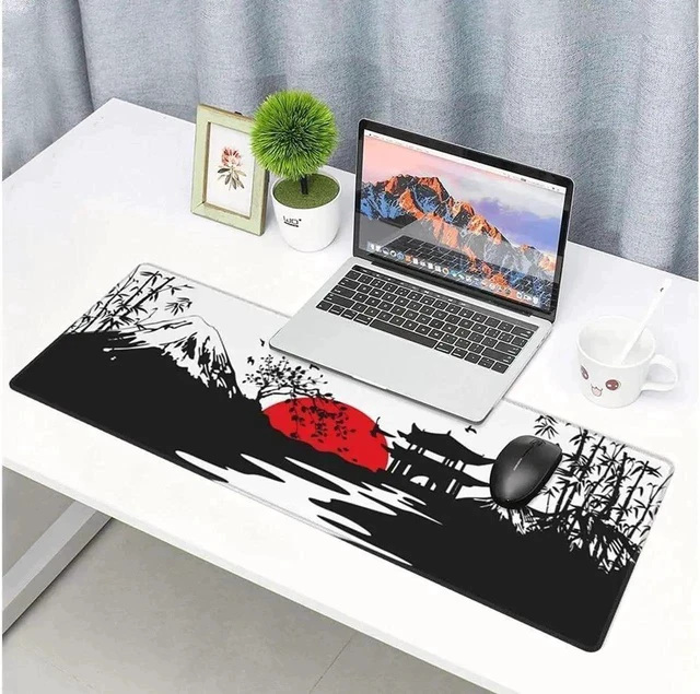 Alt view image 7 of 7 - Black and Red Landscapes Gaming Mouse Pad Large XL Desk Mat Long Extended Pads Big Mousepad for Home Office Decor Accessories 31.5 X 11.8 Inch