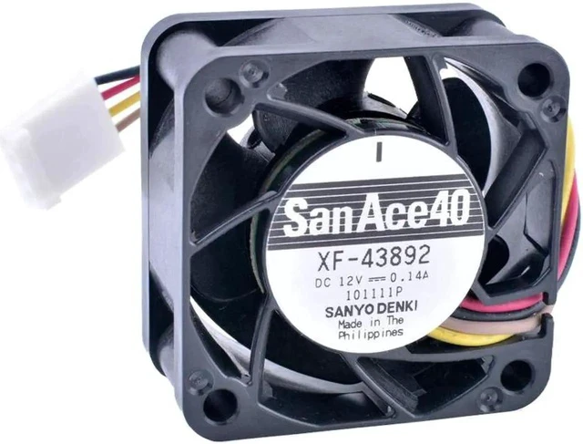 Alt view image 4 of 4 - XF-43892 40mm fan 4cm 4020 40x40x20mm 12V 0.14A Double ball bearing 4-wire 4pin PWM cooling fan