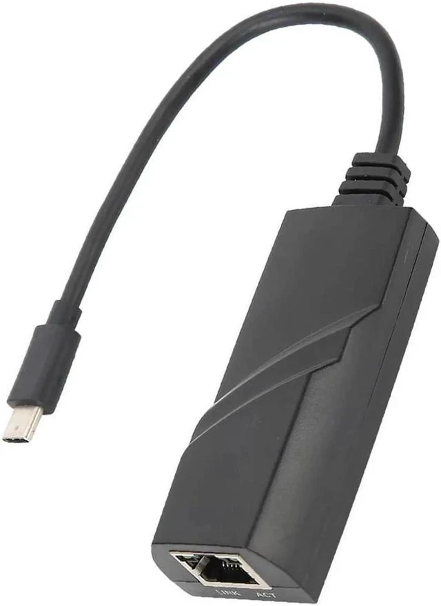 Alt view image 2 of 6 - Gigabit Ethernet Adapter Type C USB 3.1 1000Mbps High Speed Ethernet LAN Network Card for Mobile Phone Tablet Notebook and More Support Forward and Reverse Plugging
