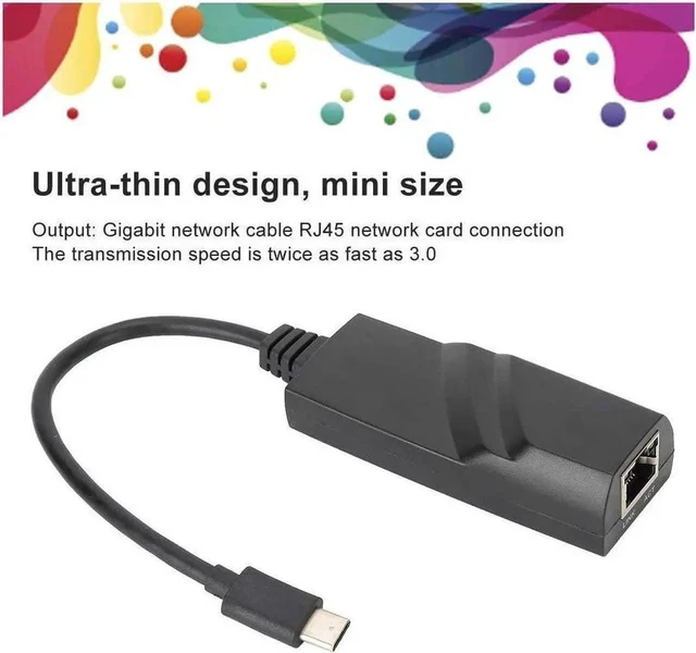 Alt view image 4 of 6 - Gigabit Ethernet Adapter Type C USB 3.1 1000Mbps High Speed Ethernet LAN Network Card for Mobile Phone Tablet Notebook and More Support Forward and Reverse Plugging