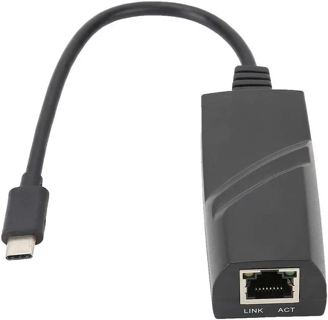 Alt view image 6 of 6 - Gigabit Ethernet Adapter Type C USB 3.1 1000Mbps High Speed Ethernet LAN Network Card for Mobile Phone Tablet Notebook and More Support Forward and Reverse Plugging