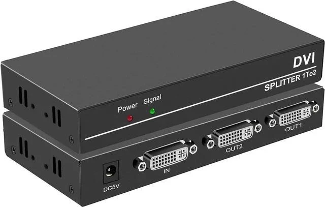 Main image of DVI Splitter 1 in 2 Out 2 Port Distribution Duplicator Supports Resolution up to 4K2K Automatically Copy EDID
