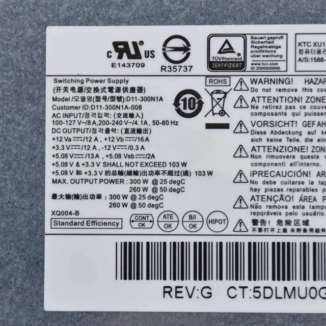 Alt view image 3 of 5 - for 550 405 480 400 G2 300W Power Supply 759045-001 759763-001
